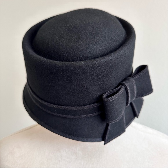 Scala Pronto Black 100% Wool Hat One Size EUC - Picture 3 of 13